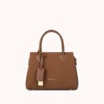 Camel Structured Handbag - Bag Avenue